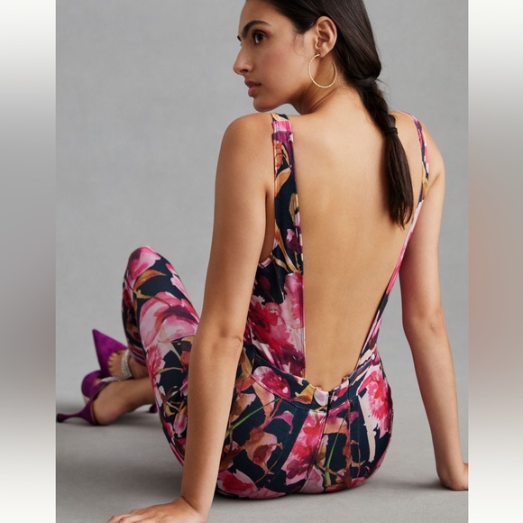 Anthro Floral Sweetheart Jumpsuit - Picture 7 of 15